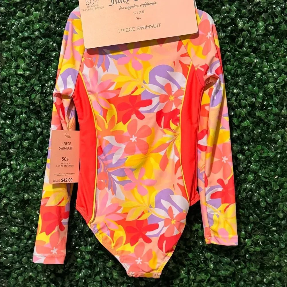 Juicy Couture Kids Floral Swimsuit‎ - Pink and Yellow
